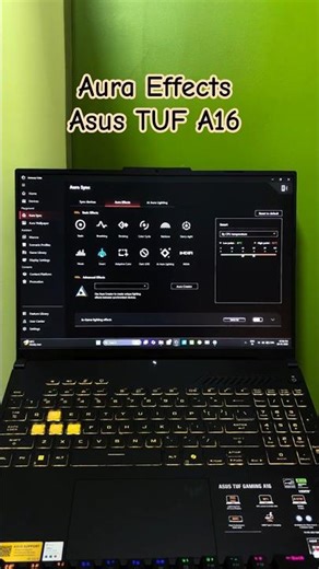 Aura Effects Asus TUF A16 Rtx 4050 #gaming #shorts