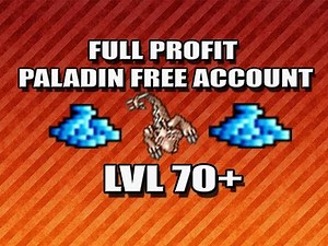 FULL PROFIT | PALADIN 70+ FREE ACCOUNT | Drillworms - Tibia (Español)