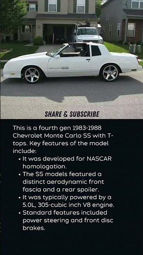 Fourth gen 1983-1988 Chevrolet Monte Carlo SS with T-tops.