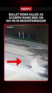 Muzaffarnagar: Bike Rider Killed After Scorpio Rams Him On NH-58, Crash Caught On CCTV