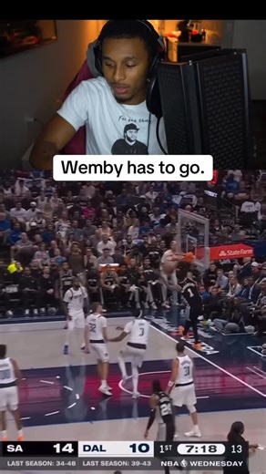 Demii 🪽 on Instagram: "I think Wemby understands it now 😭 Twitch: Demii305 #demii #basketballcommentary #wemby"
