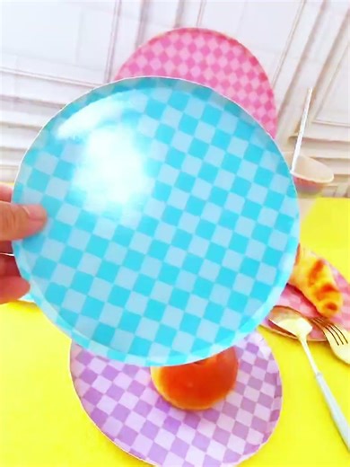 Cherry Crush Red Paper Dessert Plates - Pack of 8 - Checkered Pattern - Birthday Party Plates