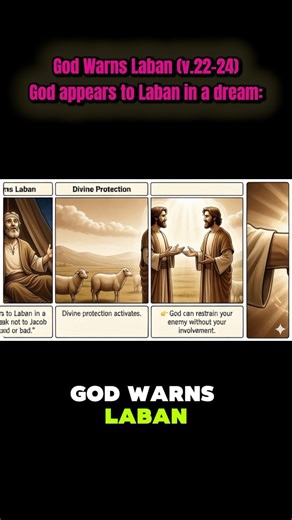 God Warns Laban (v.22–24)God appears to Laban in a dream: #bible #history #biblicalcharacter #shorts
