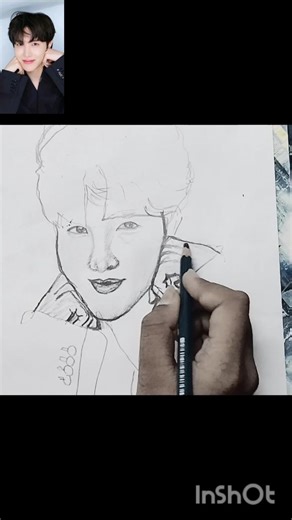BTS J hope sketch #youtube shorts #youtube trends #drawing