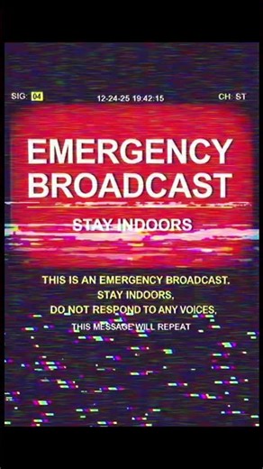 ⚠️ Emergency Broadcast: Stay Indoors