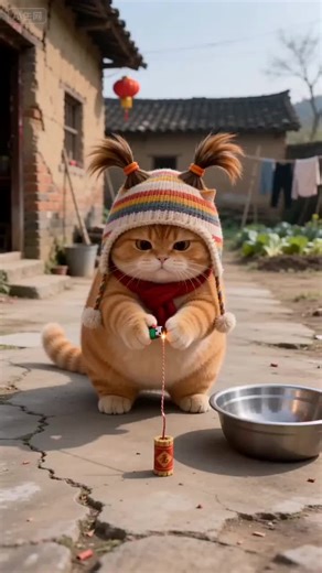 Funny Orange Cat Cartoon Adventures