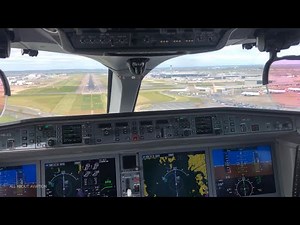 HEATHROW A220 Cockpit Landing 27L in 4K