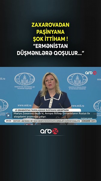 Zaxarovadan Paşinyana ŞOK İTTİHAM!