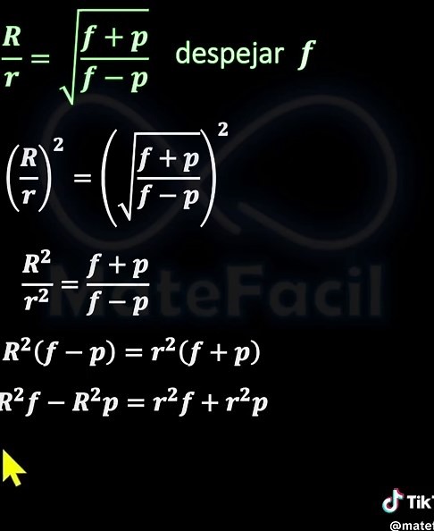 Despejes de diversas fórmulas #matefacil #matematicas #math