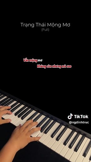 Trạng Thái Mộng Mơ (Full) - Piano Solo | Karaoke Tone Nữ