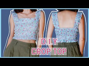How To Make A Floral Crop Top | DIY Crop Top For Summer