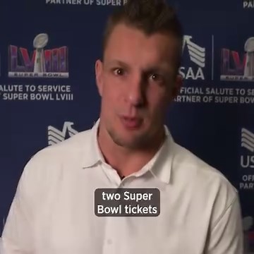 65K views · 237 reactions | NFL legend Rob Gronkowski joined us in the USAA #SaluteToService lounge to meet with military members and their families, including UMSC Lance Corporal Graham Dorsey, who recently received tickets to #SBLVIII from Gronk & Wounded Warrior Project. | USAA | Facebook