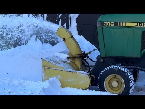 John Deere 316 Snow Thrower Back In Action