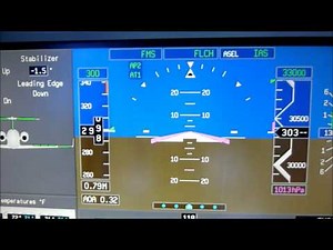 Gulfstream G550 in flight cockpit view