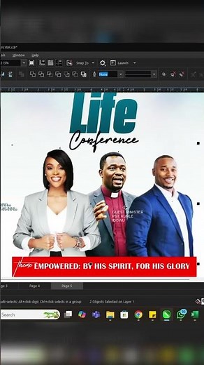 CHURCH FLYER DESIGN IN CORELDRAW FOR BEGINNERS #Shorts #Short #shortsvideo #coreldrawtutorial