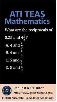 ATI TEAS Math Reciprocals Practice Question Step-by-Step Review