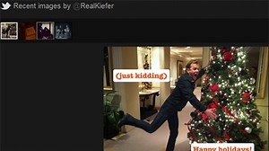 Because He's A Pirate, Kiefer Sutherland Fights Another Christmas Tree