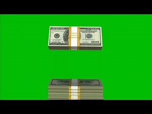 Dollar Bundles Falling Green Screen Animation Effect hd Footage