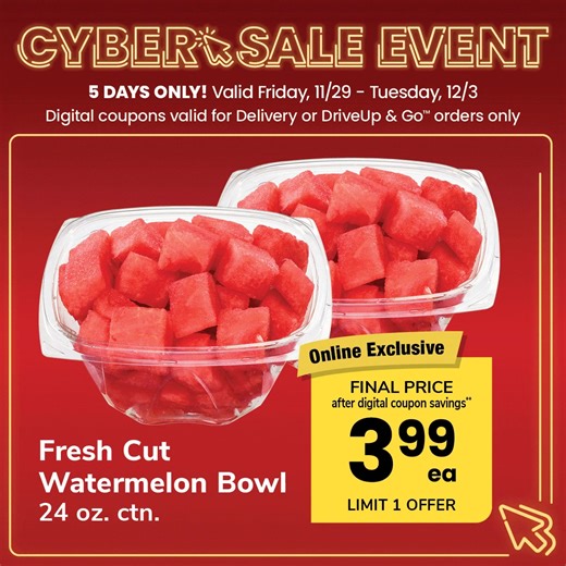 723K views · 797 reactions | Shop our Cyber Sale event starting Black Friday until Tuesday Dec 3rd. Shop online for Drive Up & Go or delivery to save! | ACME Markets | Facebook