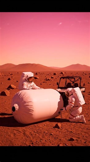 10K views · 126 reactions | Shelters Under a Pink Sky Habitat Construction on #space #science #earth #BOOMchallenge #NASA #hubble #JWST #SpaceX #science #fact #solarsystem #cosmosMars | Space Verse | Facebook