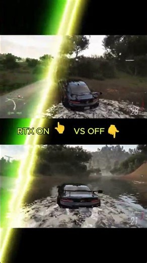 forza horizon 5 RTX on vs off #rtx #forzahorizon5 #shorts