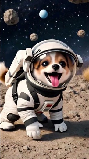 Cosmic Canine’s Galactic Hole-in-One! | Adorable Astronaut Dog in Space #Shorts
