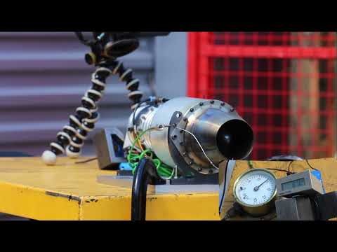 Vortex Axial flow model jet engine test run