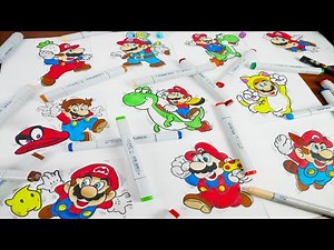 Drawing Super Mario Evolution 35th Anniversary (1985 - 2020)
