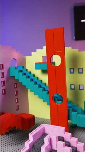 Building the Iconic Squid Game Staircase in LEGO #lego #squidgamchallenge #mrbricks