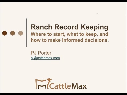 Cattleman U: Ranch Record Keeping with PJ Porter