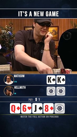 Matusow’s Kings vs Hellmuth’s Aggression! 😳 #poker #pokerstrategy