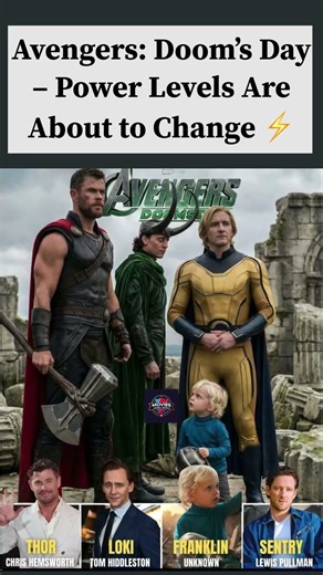 Avengers Doom’s Day Cast Revealed 🤯 #Marvel #MCU #Thor #Loki #Sentry #FranklinRichards