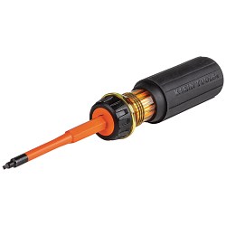 Flip-Blade Insulated Screwdriver, 2-in-1, Square Bit #1 and #2 - 32287 | Klein Tools