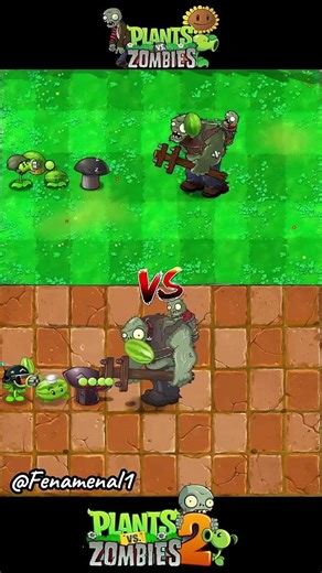 PVZ1 vs PVZ2 Team Plants vs Team Zombie #pvz2 #plantsvszombies2 1080P 60FPS