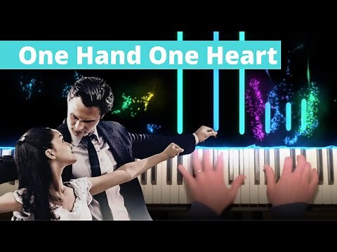 One Hand, One Heart - piano instrumental with lyrics - West Side Story, Leonard Bernstein
