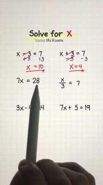 Solving Linear Equation | Solve for X #algebra #linear #tutorial #mathematics #maths