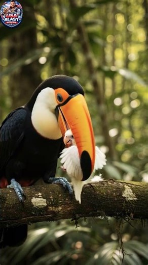 “Toco Toucan vs Parrot Chick – Intense Wildlife Moment 🐦” #toucan #parrot #wildlife #birdattack