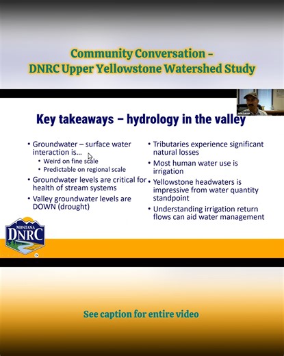 Watch the whole video of our community conversation about the DNRC...