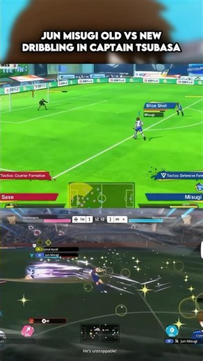SO CLEAN‼️🤩 Misugi‘s Dribbling Old Vs New in Captain Tsubasa Game! #captaintsubasa