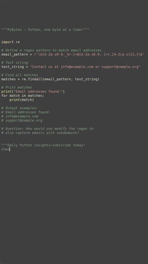 regex pattern matching #python #showcase