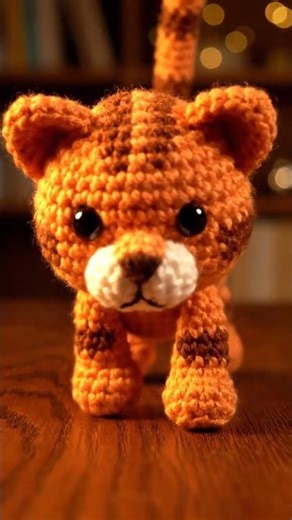 Angry Crochet Cat Flips Off Camera!