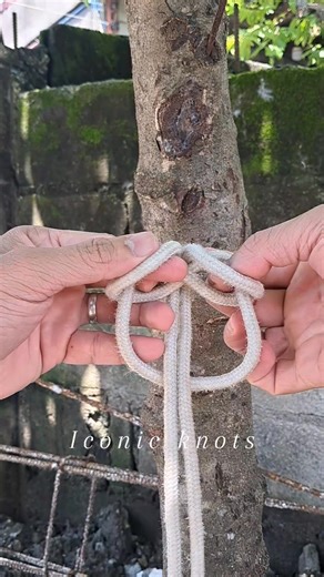 Simple knot. Ep.14 (Spanish bowline knot) #everyoneシ゚ #reelsvideoシ #fbreels #reelsfbシ #reelsfb #handmade #fb #reelsfypシ #tips #ideas #howto #diy #knot #rope #tutorial #camping | Iconic Knots