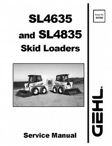 Fits Gehl - SL4635, SL4835 Skid Loaders Technical Service Repair Manual - Etsy