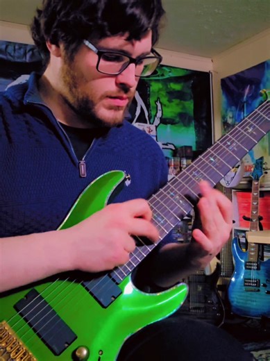 Our new EP StarSeeker is available on all digital platforms Friday 03/13/26 via @arsontheory Here's the lead of the bridge section from our song Phoenix Down Catch us perform it live Saturday 03/28/26 at our EP release show! 👽 . . . . . . . . #music #newmusic #metalmusic #metalcore #green