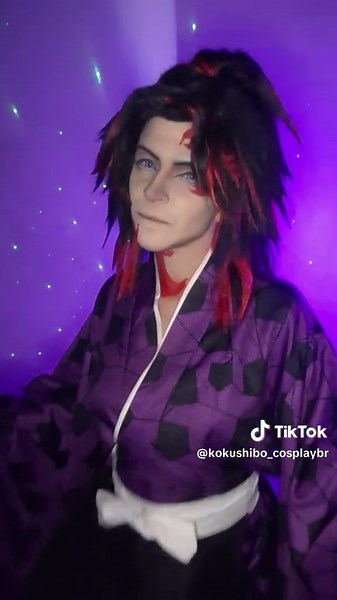 hoje tem live a noite de kokushibo . #michikatsutsugikuni #demonslayer #kokushibo #boost #demonslayercosplay