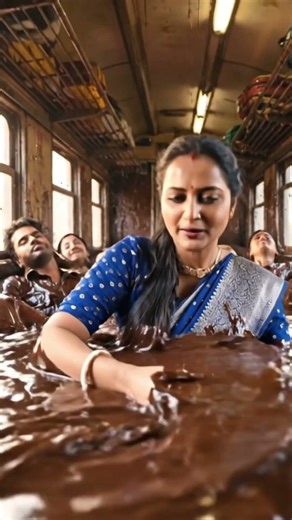 “Galat station aa gaya… yeh toh Chocolate Express hai 🍫🚆”