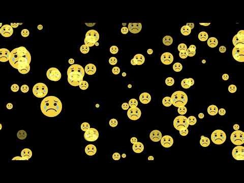 4K Free Stock Footage: Falling Tears and Crying Emoji Faces Animation