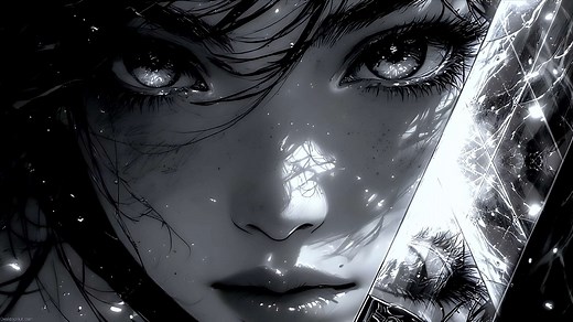 Monochrome Blade & Freckled Gaze Live Wallpaper