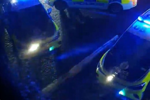 Scots street locked down by multiple cop cars after early morning crash