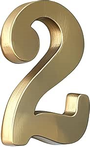 2-Inch Brass Mailbox Numbers – Pick Your Numbers - Numbering for Address Plaque | Self Adhesive - Mailbox Sign and Door Slot Number